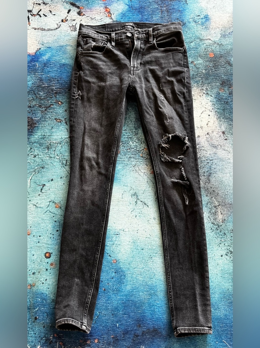 Hudson LA Black Distressed Women's Jeans
